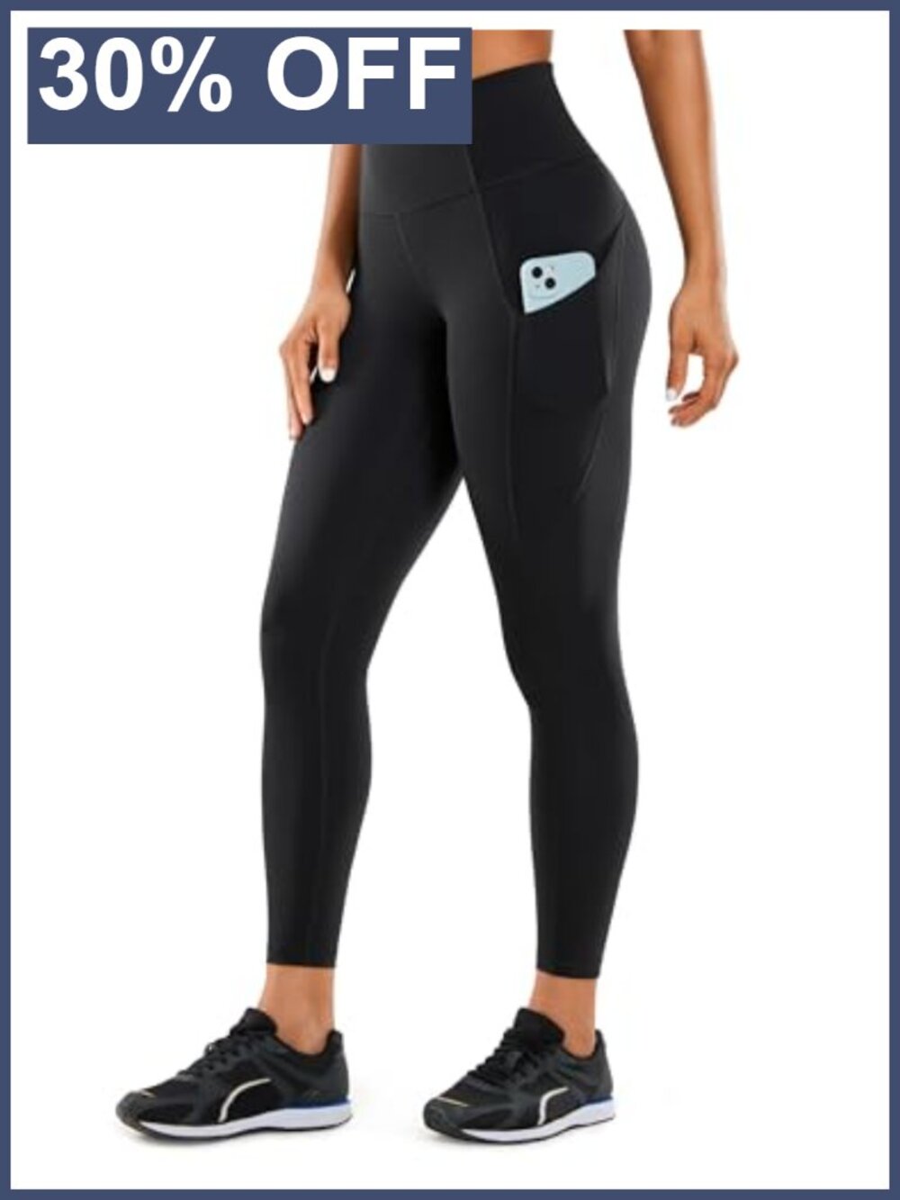 CRZ YOGA High Rise Naked Feeling Leggings with Side Pockets 7/8 Length Yoga